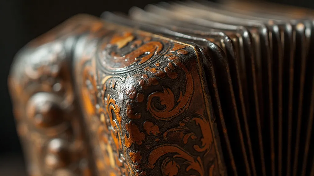 Detailed image of antique accordion bellows