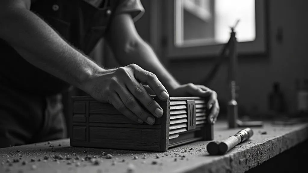 Accordion maker at work in the 1920s