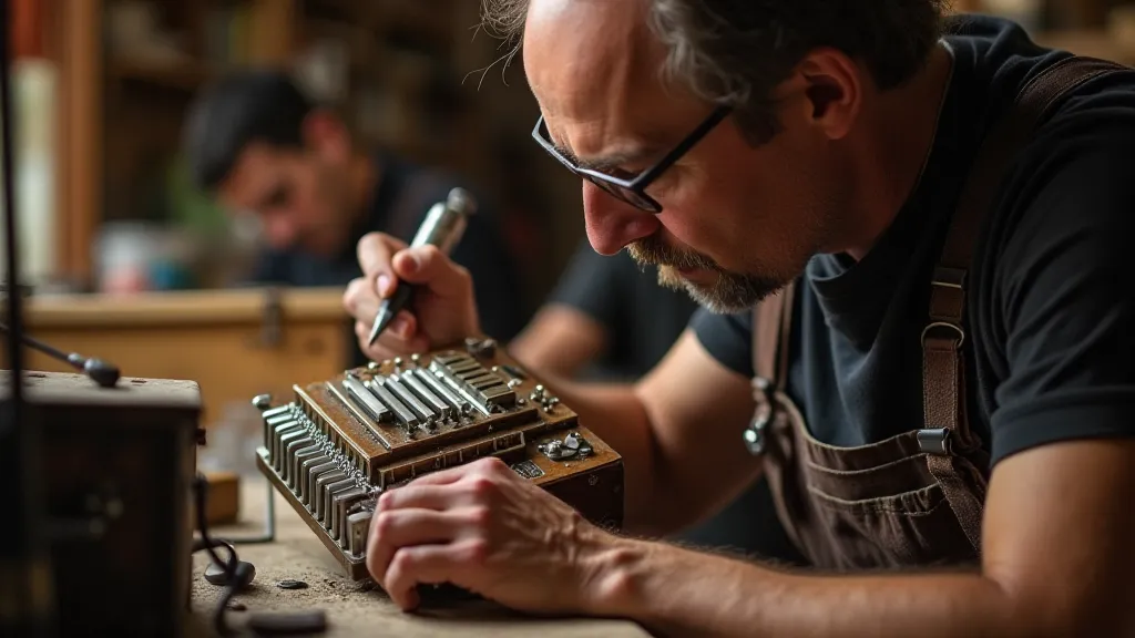 Accordion repair by a luthier