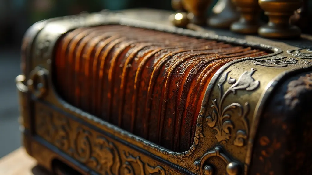 Antique accordion details