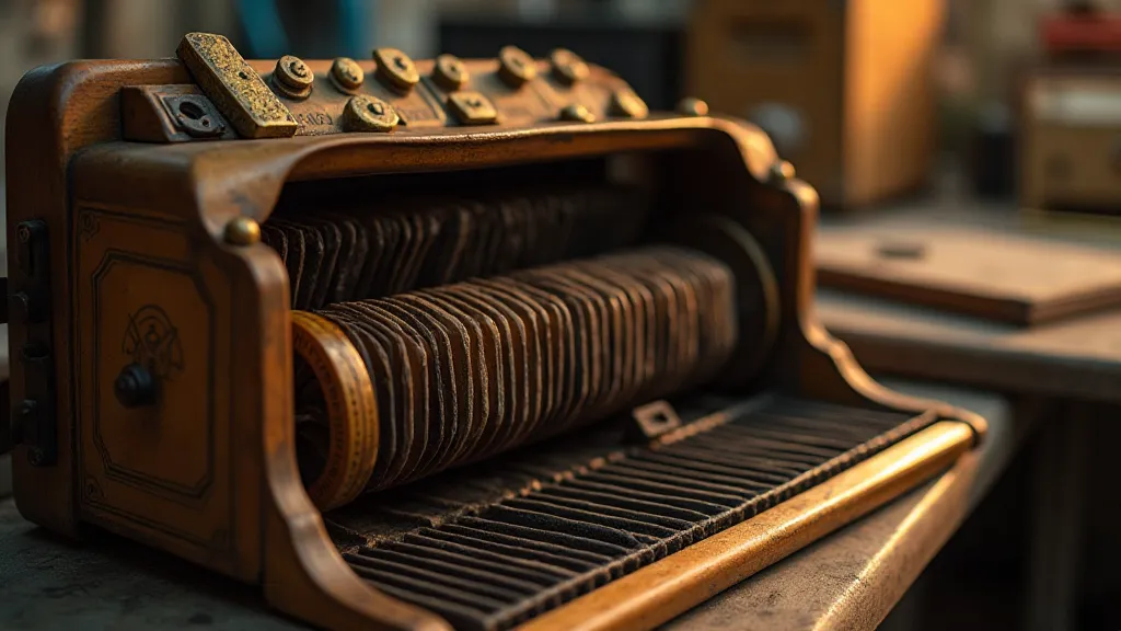 Antique accordion detail