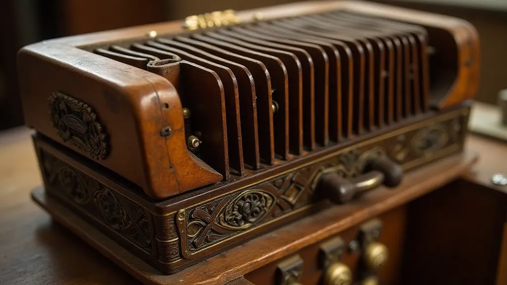 Antique accordion disassembly