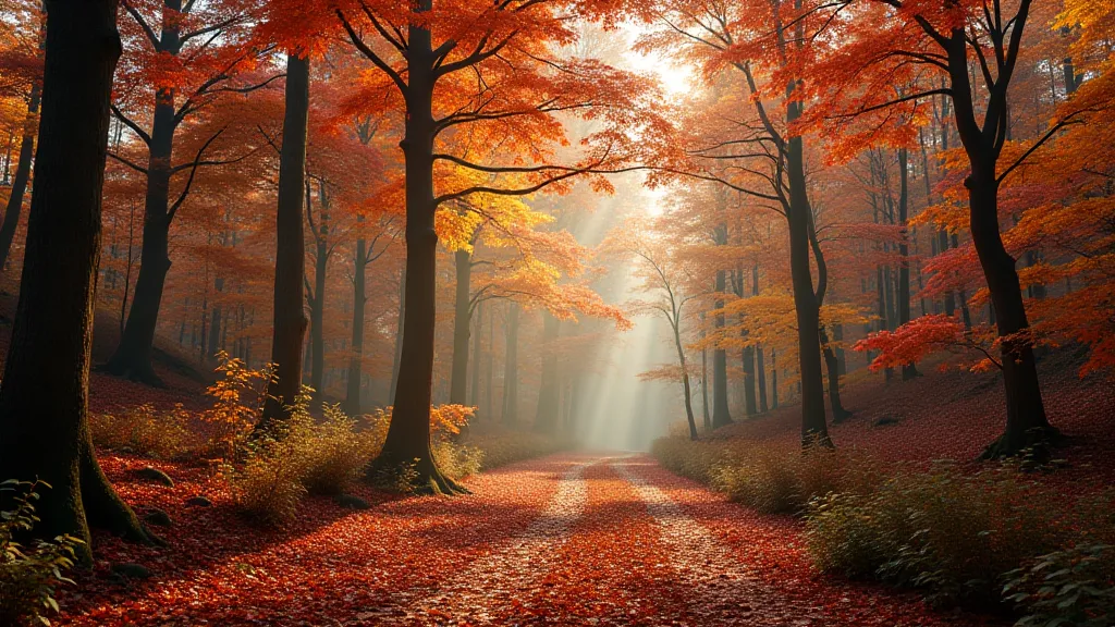Autumn forest landscape