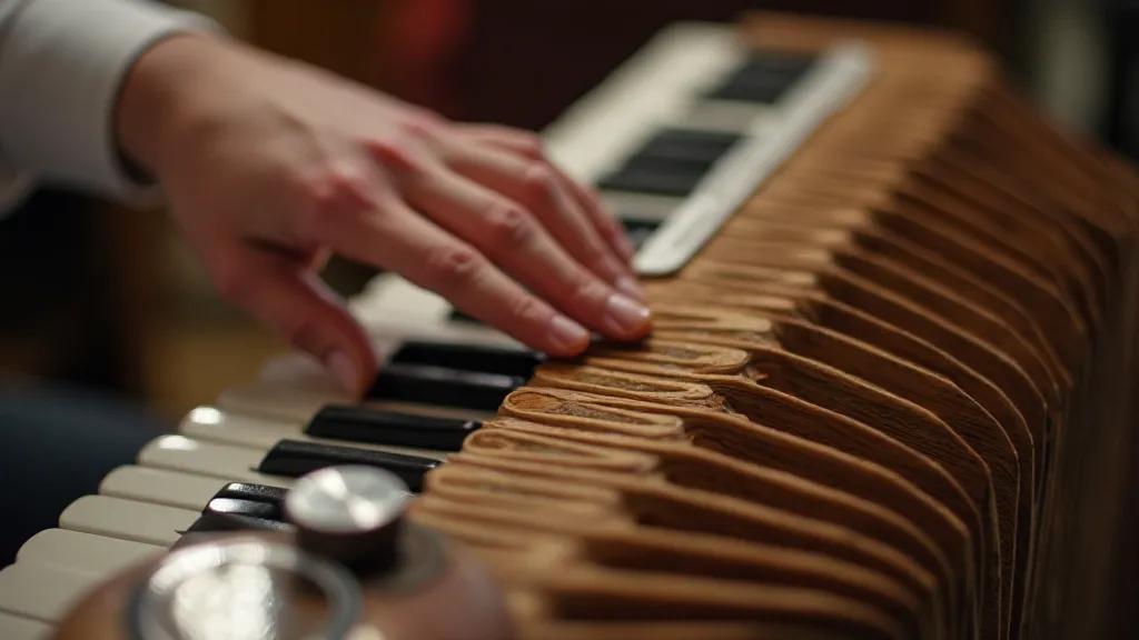 Oiling wood on an accordion