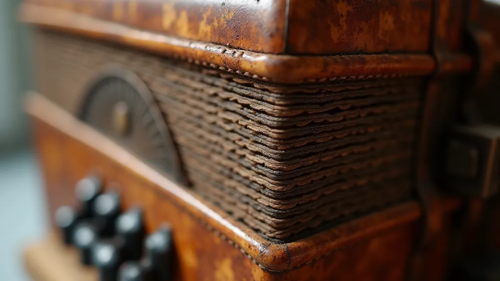 Vintage accordion bellows detail